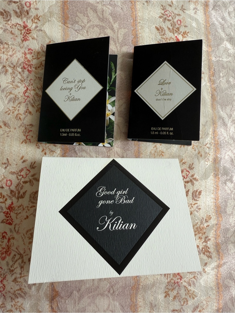 3 Pack Kilian Sample Set - Black & White Fragrance Cards 1.5 ml each